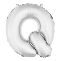 Ballon uni métallisé "q"  (haut. 36 cm)