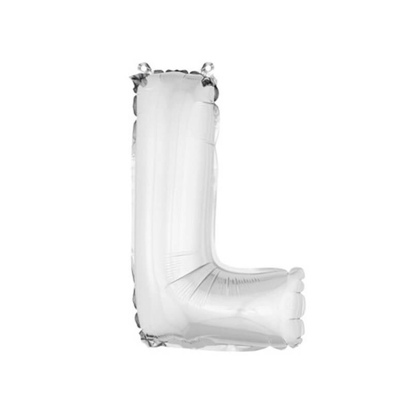 Ballon uni metallise "l"  (haut. 36 cm)