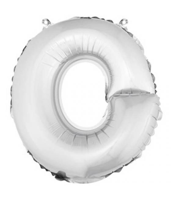 Ballon uni métallisé "o"  (haut. 36 cm)
