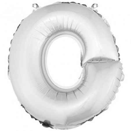 Ballon uni métallisé "o"  (haut. 36 cm)