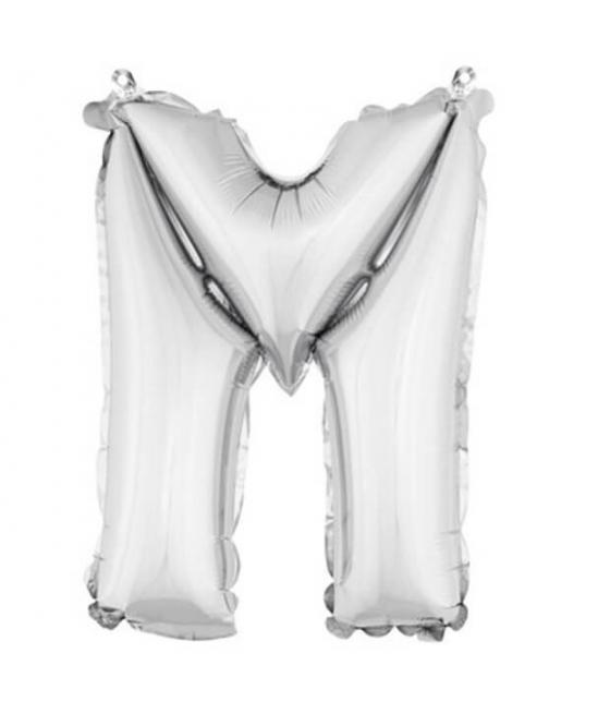 Ballon uni métallisé "m"  (haut. 36 cm)