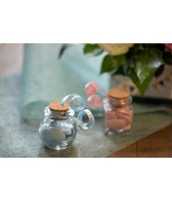 12 Pots Ronds en Verre – Élégance et transparence pour vos dragées et décorations