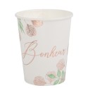 8 gobelets bonheur botanique Rose gold blanc et vert