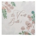 16 serviettes La vie est belle botanique Rose Gold