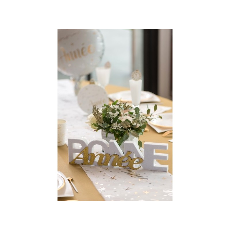 Lettres Bonne Année blanc