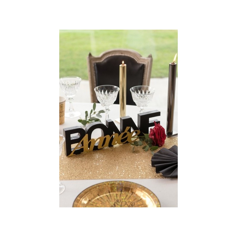 Lettres Bonne Année Noir