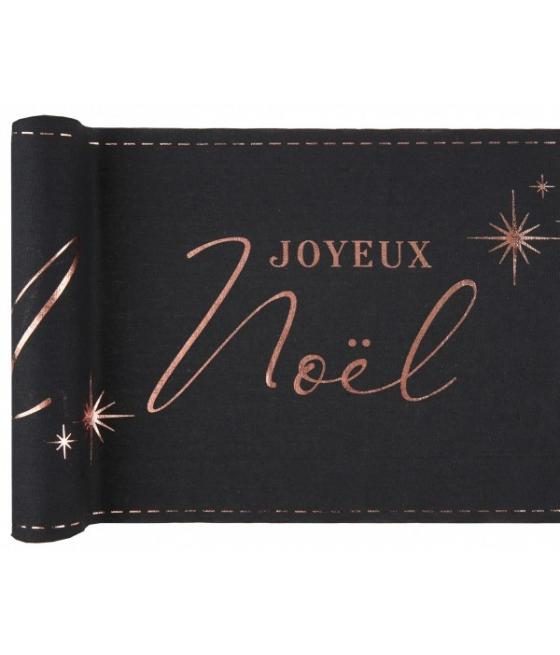 Chemin de table Joyeux Noel Gris