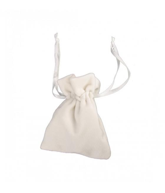 4 sachets en velours Blanc