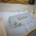 Marque-Places Jolis Brins Blancs et Or
