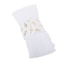 Ronds de Serviette Jolis Brins Blancs et Or