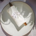 Ronds de Serviette Jolis Brins Blancs et Or