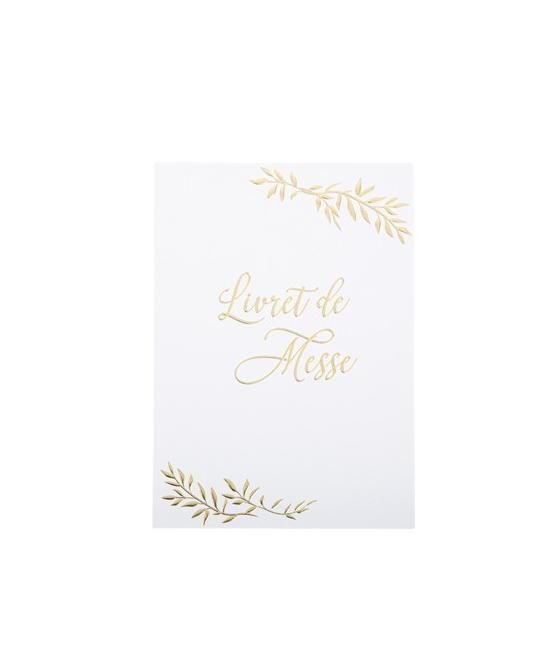 Livrets de Messe Jolis Brins Blancs et Or