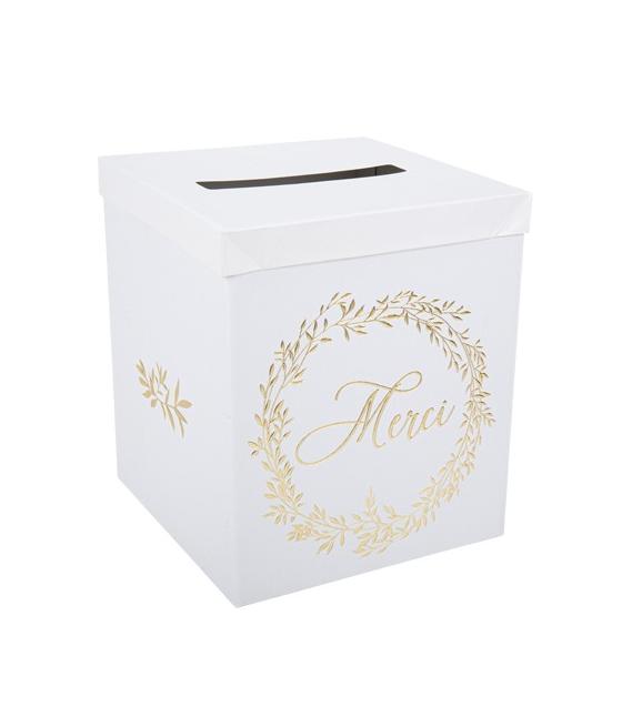 Urne Merci Jolis Brins Blanche et Or