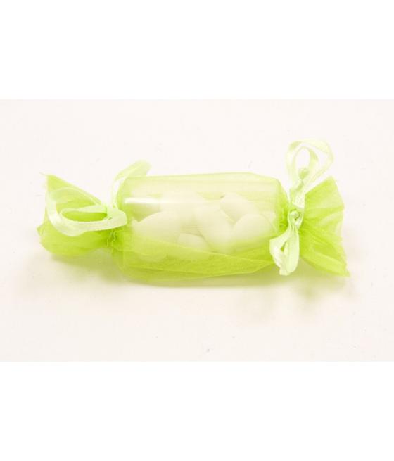 Sacs organza forme bonbon Menthe