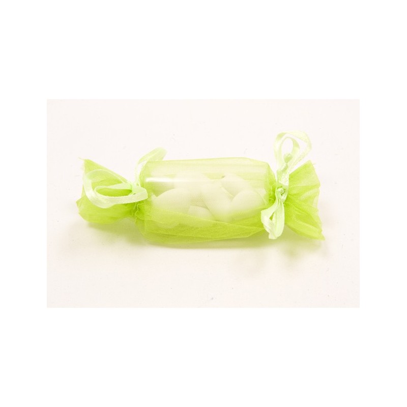  Sacs organza forme bonbon Menthe 