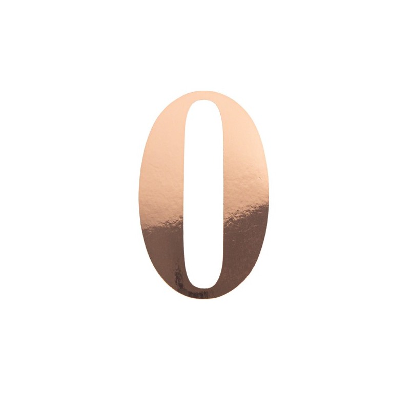 Sticker Chiffre 0 Rose Gold