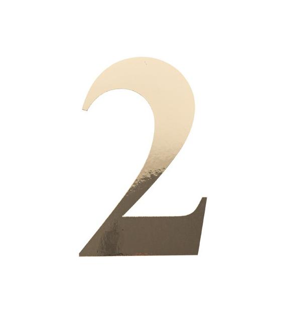 Sticker Chiffre 2 Or