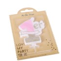 Bougie Premier Anniversaire Rose Paillettes Or