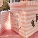 Urne Pour Notre Petite Merveille Rayé Rose