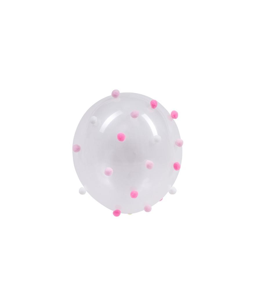 Ballons Transparents Avec 50 Pompons
