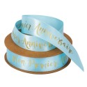 Ruban Mon Premier Anniversaire Satin Ciel