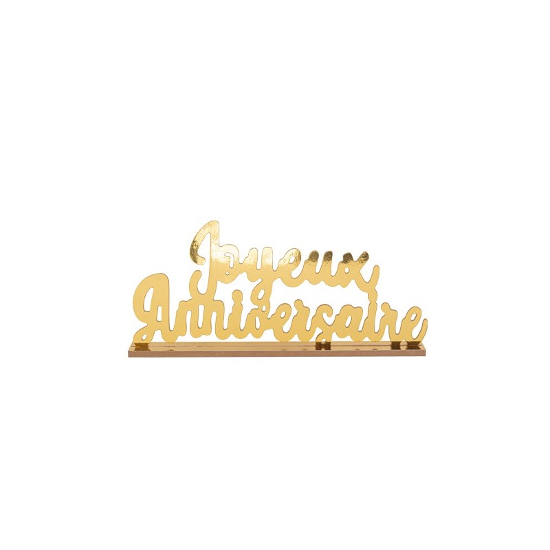 Déco joyeux anniversaire sur socle