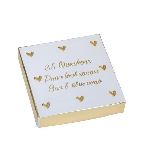 JEU DE 35 QUESTIONS PETITS COEURS PAPIER TEXTURE