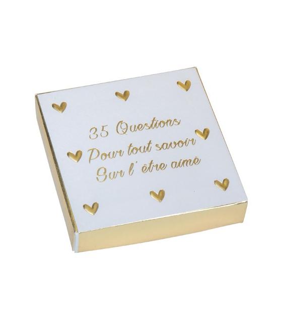 JEU DE 35 QUESTIONS PETITS COEURS PAPIER TEXTURE