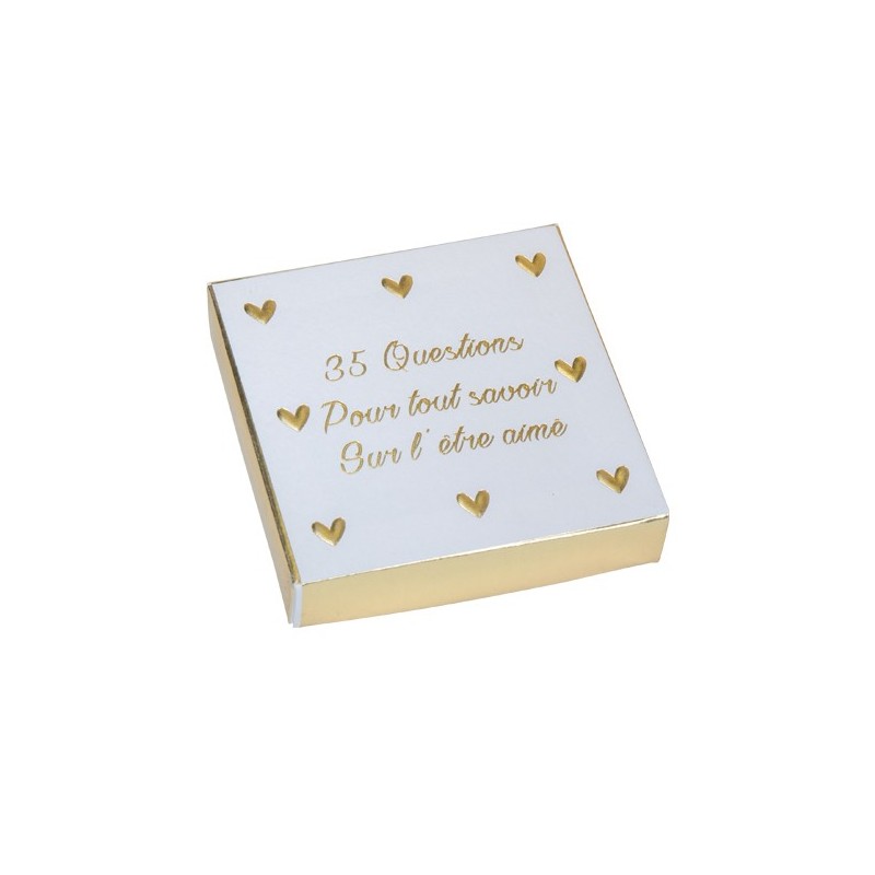 JEU DE 35 QUESTIONS PETITS COEURS PAPIER TEXTURE