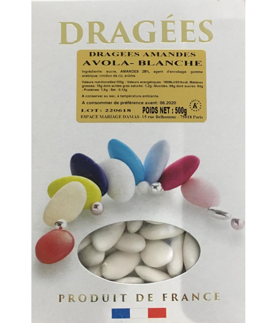 dragées blanche  avola 500g