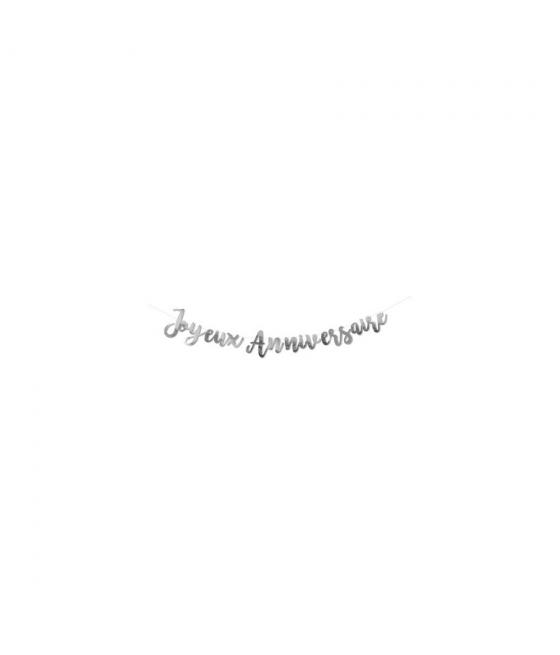 Guirlande Joyeux anniversaire argent