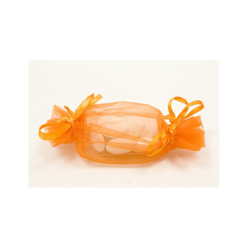  Sacs organza forme bonbon Orange 