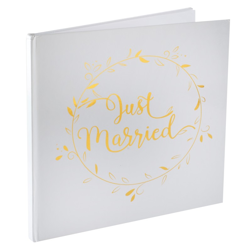 Livre d'or Just married métallisé