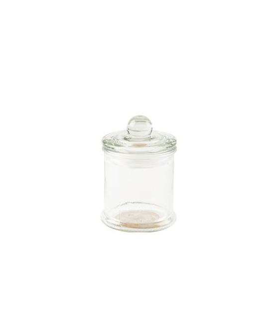 Mini bonbonnière à dragées de confiseur en verre