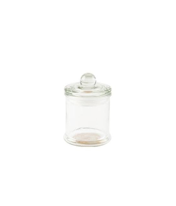 Mini bonbonnière à dragées de confiseur en verre