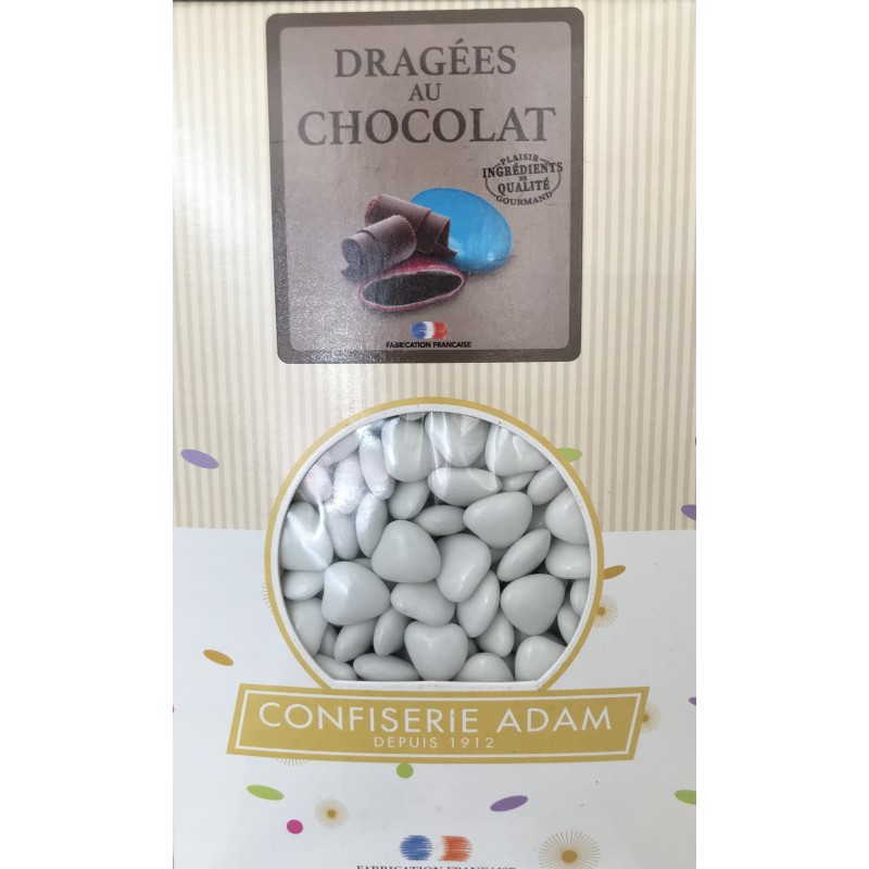 Dragées petits cœurs au chocolat- Blanc - 500g
