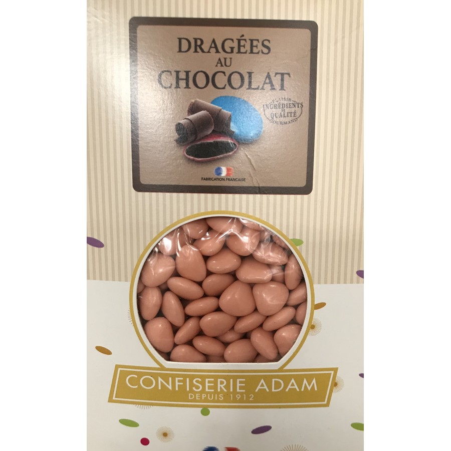 Dragées petits cœurs au chocolat Corail 500g