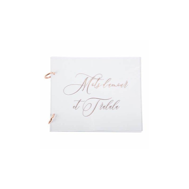 Livre d'or en acrylique Rose gold