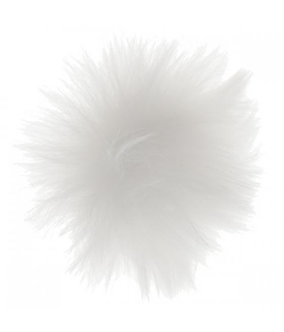  Pompons fourrure blanc 