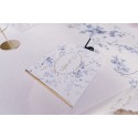 Livre d'Or Toile de Jouy Blanc Bleu et Or