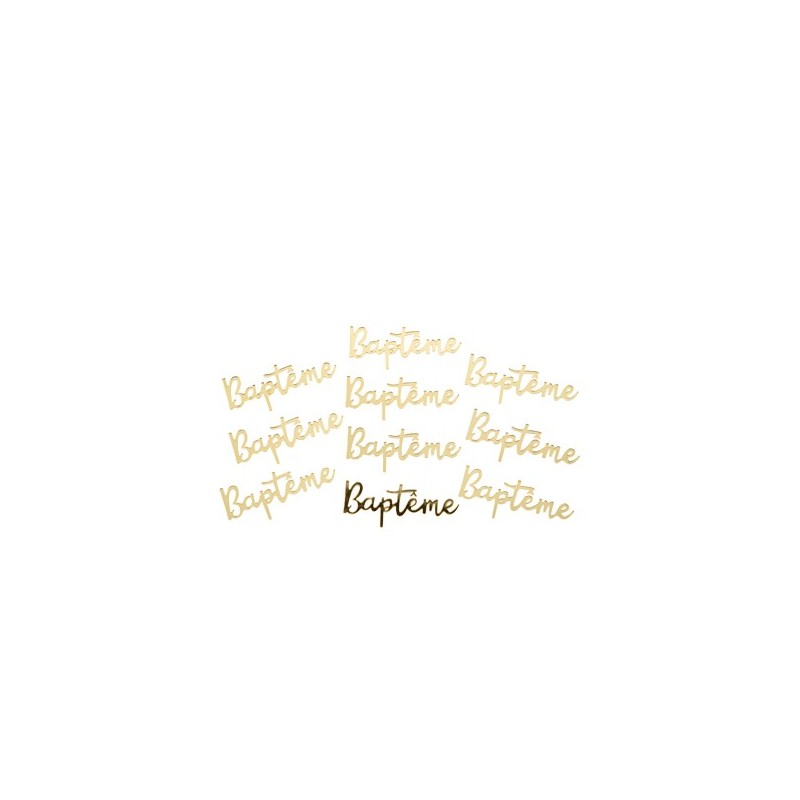 10 Deco Bapteme en Plexi Or
