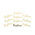 10 Deco Bapteme en Plexi Or