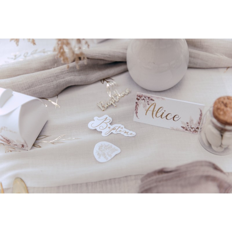 10 Deco Bapteme en Plexi Or