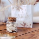 Fiole Bapteme Verre et Or + Bouchon Liege