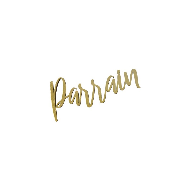 decor de table "parrain" en bois dore