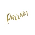 decor de table "parrain" en bois dore