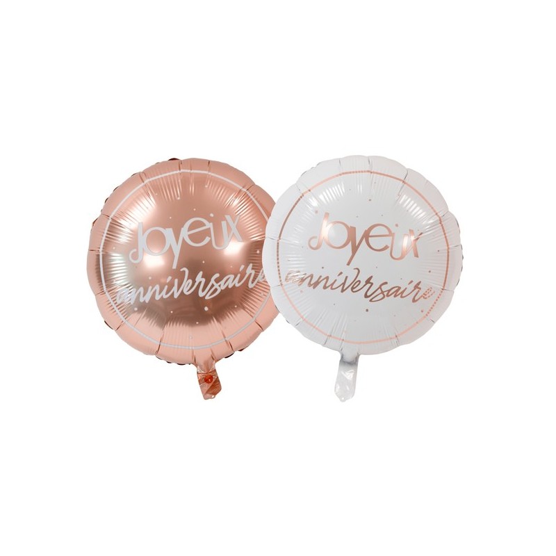 ballon metallique "joyeux anniversaire"
