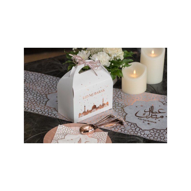 Boîte pâtissière Eid Mubarak Rose gold