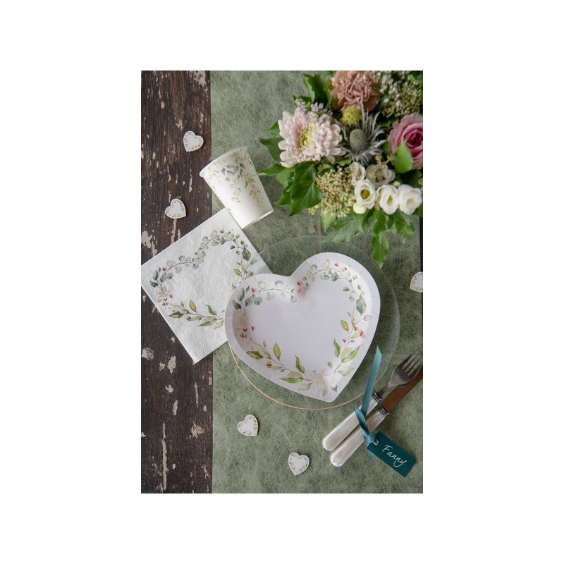 Serviette Mariage végétal