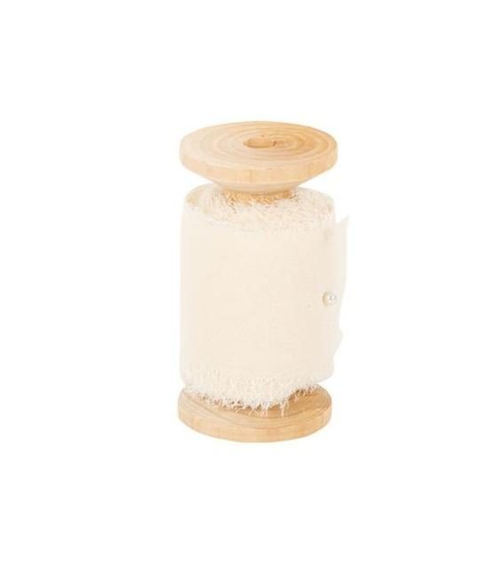 Ruban effiloche Mousseline de soie Ivoire